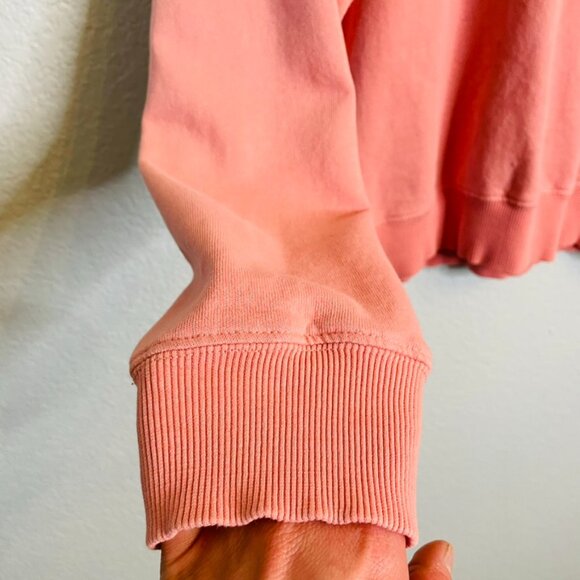 John Galt Peachy Pink Oversized Relaxed Basic Beachy Crewneck | Medium - Picture 3 of 5